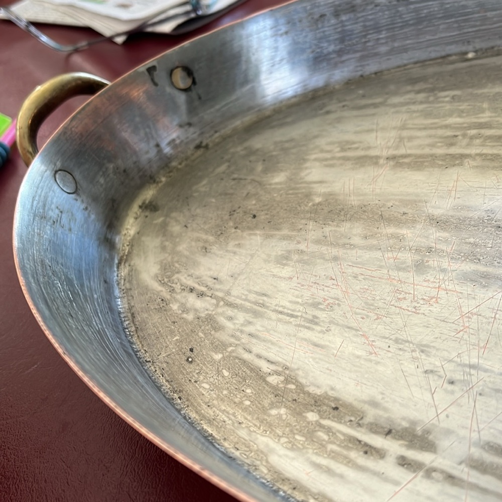Vintage Italian Copper Oval Fish Pan - Picture 7 of 16